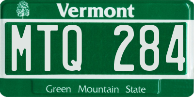 VT license plate MTQ284