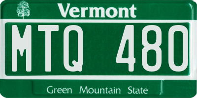 VT license plate MTQ480