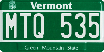 VT license plate MTQ535