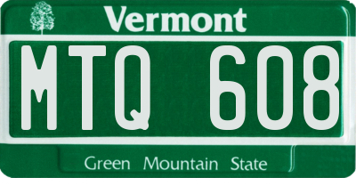 VT license plate MTQ608