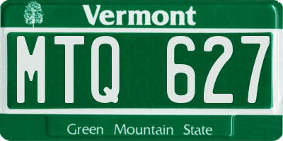 VT license plate MTQ627