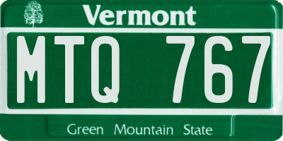 VT license plate MTQ767