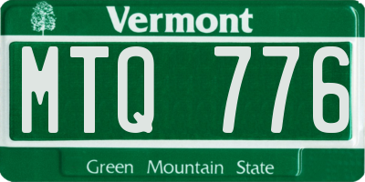 VT license plate MTQ776