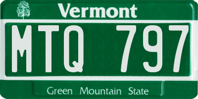VT license plate MTQ797