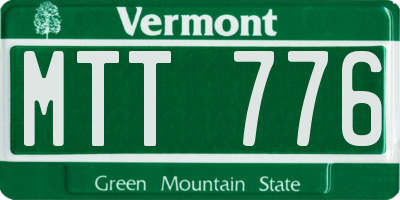 VT license plate MTT776