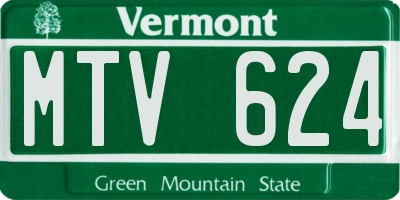 VT license plate MTV624