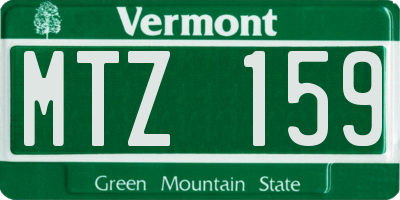 VT license plate MTZ159