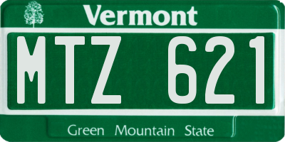 VT license plate MTZ621