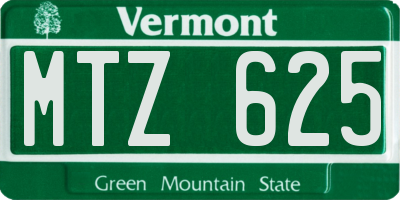 VT license plate MTZ625