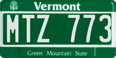 VT license plate MTZ773