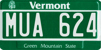 VT license plate MUA624