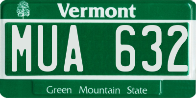 VT license plate MUA632