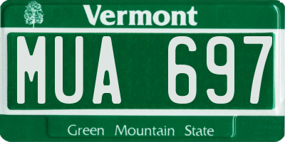 VT license plate MUA697
