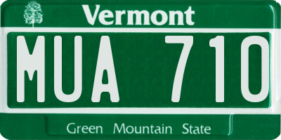 VT license plate MUA710