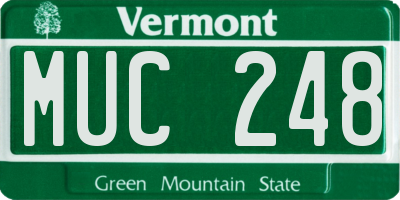 VT license plate MUC248