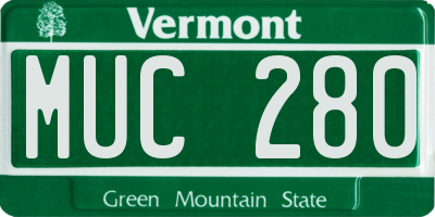 VT license plate MUC280