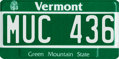 VT license plate MUC436