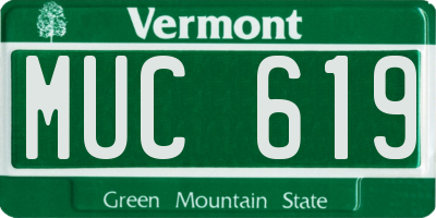 VT license plate MUC619