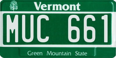 VT license plate MUC661