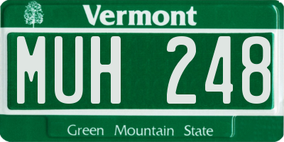 VT license plate MUH248