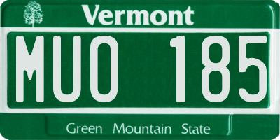 VT license plate MUO185