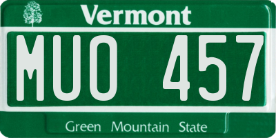 VT license plate MUO457
