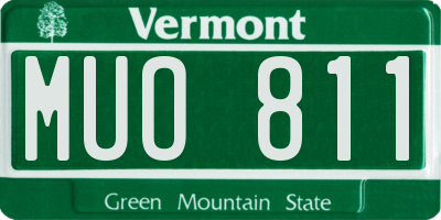VT license plate MUO811