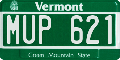 VT license plate MUP621