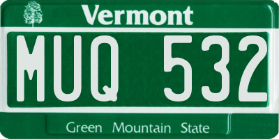 VT license plate MUQ532