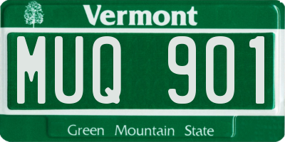 VT license plate MUQ901