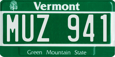 VT license plate MUZ941