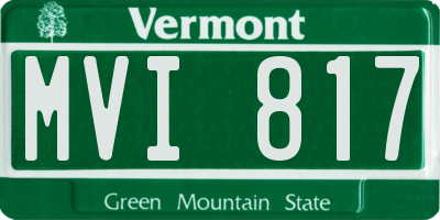 VT license plate MVI817