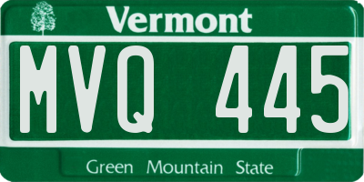 VT license plate MVQ445