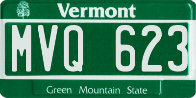 VT license plate MVQ623