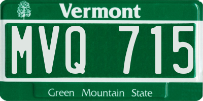 VT license plate MVQ715