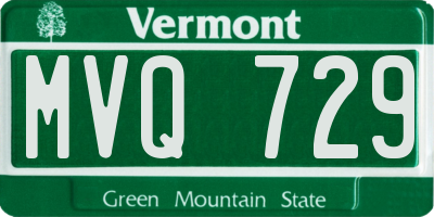 VT license plate MVQ729