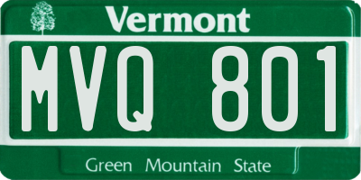 VT license plate MVQ801