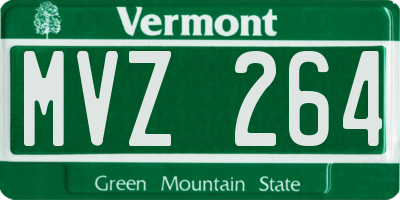 VT license plate MVZ264