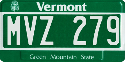 VT license plate MVZ279