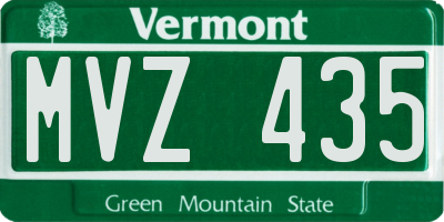 VT license plate MVZ435