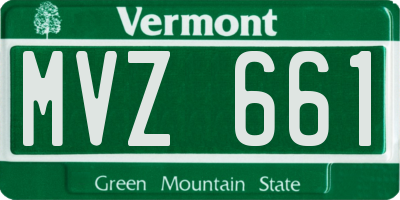 VT license plate MVZ661