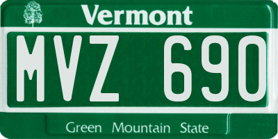 VT license plate MVZ690