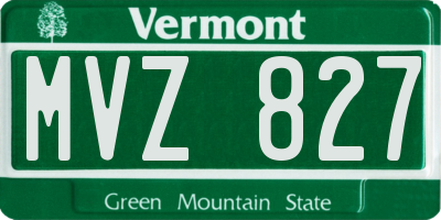 VT license plate MVZ827