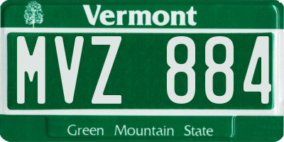 VT license plate MVZ884