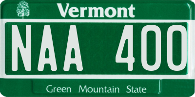 VT license plate NAA400