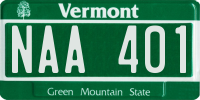 VT license plate NAA401