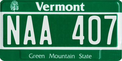VT license plate NAA407