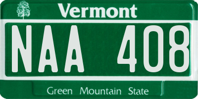 VT license plate NAA408