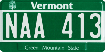 VT license plate NAA413