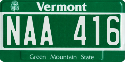 VT license plate NAA416